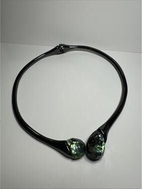 ALM SoHo Necklace Collar Abalone And Blackened  Metal